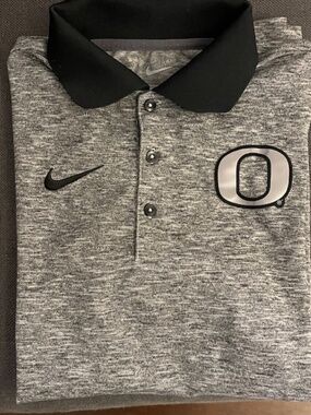 University Of Oregon Nike Polo Gray--Men's Small--Pre Owned--XLNT!!!